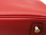 Hermes Birkin 25 Rouge Tomate Red Box Calf Palladium Handbag Do0925lxzxzde