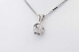 0.85ctw Diamond Pendant Necklace In 14k White Gold 3.7 Grams 18 Inch Eb0526prxde