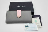 Prada Saffiano Leather Long Wallet Eb0624pxzdu