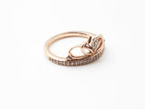 10k Rose Gold Diamond Crown Ring Size 6 Do0624lxzde