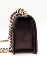 Chanel Boy Bag In Dark Brown Quilted Lambskin Fw0725lixzdu