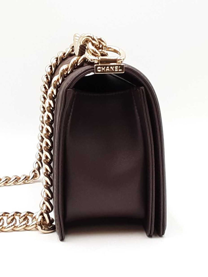 Chanel Boy Bag In Dark Brown Quilted Lambskin Fw0725lixzdu