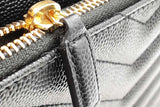 Yves Saint Laurent Quilted Chevron Leather Envelope Chain Wallet Eb0726pxzdu