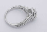 1.02ctw Round Center Diamond Ring In 18k White Gold 3.9g Size 5.75 Eb0725orxzsa