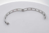 1.88cttw Diamond Hinged Bangle Bracelet 18k White Gold 28.3 Grams Eb0626woxzsa