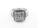 1.98 Cttw Diamond & 14k White Gold Bridal Set 6 Grams Size 5 Fw0125lzxdu