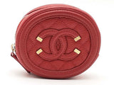 Chanel Round Caviar Coin Wallet Red Aa0826ozxsa