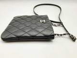 Chanel Uniform Employee Black Quilted Leather Crossbody Do1224irxde