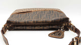 Fendi Messenger Bag In Two-tone Zucca & Zucchino Coated Canvas Fw0926lordu