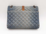 Ysl Saint Laurent Washed Denim Matelasse Chevron College Bag Sd0925ezxde