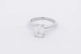 2.02ctw Lab Grown Emerald Cut Diamond Ring 14k White Gold 3.5g Size 6 Eb526wxzsa