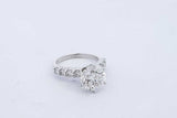 3.3cttw Diamond Ring In 14k White Gold 3.8 Grams Size 4 Eb0526wxxzde