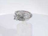 0.60 Cttw Diamond 14k White Gold Ring 7.9 Grams Size 7 Aa0725rxzsa