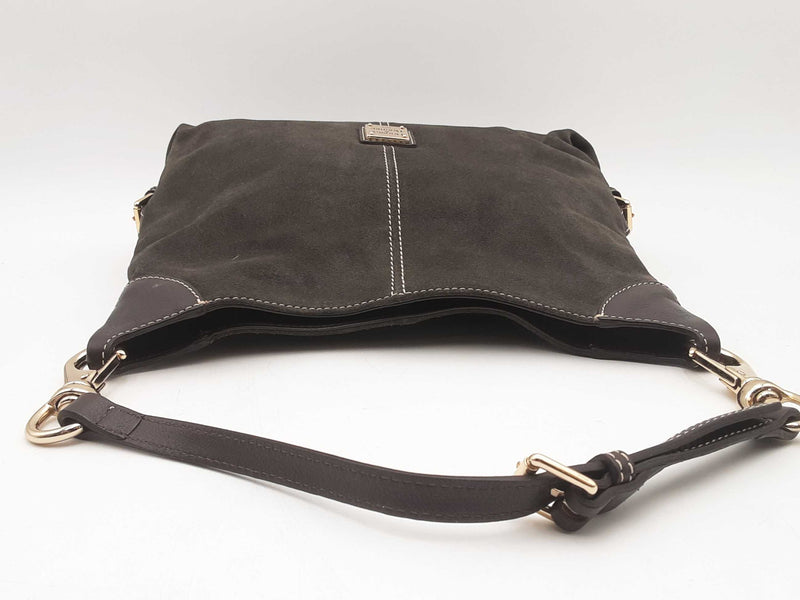 Dooney & Bourke Charcoal Gray Suede Hobo Bag Sd0625orsa