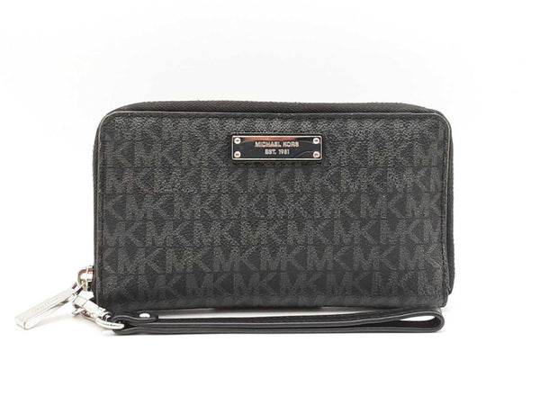 Michael Kors Jet Set Logo Coated Canvas Smartphone Wristlet Fw0425wxdu