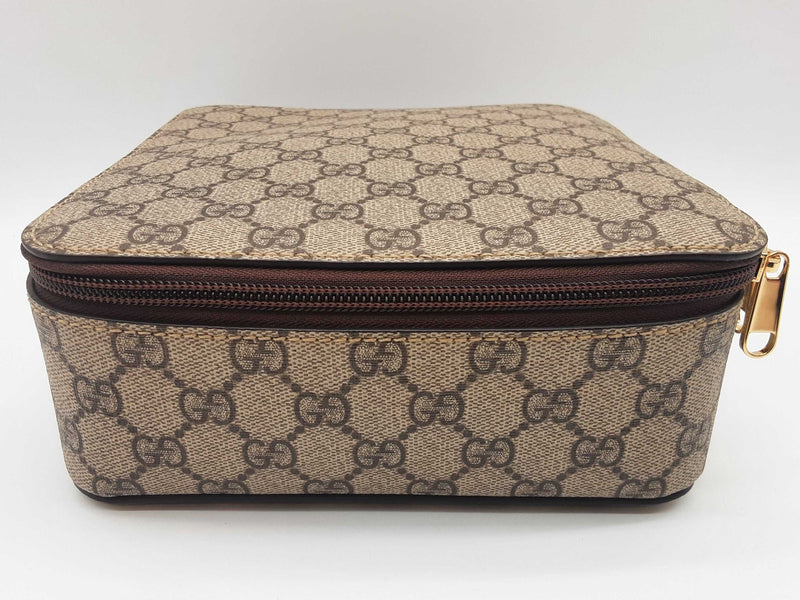 Gucci Tan Gg Supreme Coated Canvas Medium Packing Cube Do0325iorde