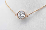 1.10ctw Lab Grown Diamond Pendant Necklace 14k Yellow Gold 1.9g 16 In Eb326rxzsa