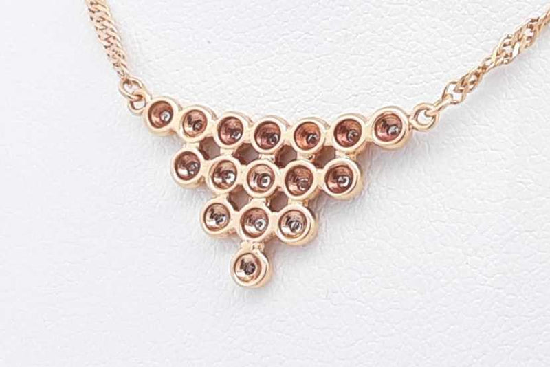 0.16ctw Diamond Necklace In 18k Yellow Gold 4.2 Grams 15 Inch Eb0425wxzsa