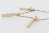0.5cttw Diamond Split Cross Pendant Necklace 11.7 Grams 22 Inch Eb1026lxxzsa