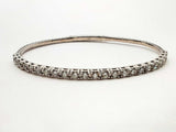 Approx 2.3 Ctw Diamonds 14k White Gold 8.9g Bangle Bracelet 6.75 In Do1224oxzxde