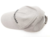 Balenciaga Classic Logo Gray Embroidered Baseball Cap Sd0626lrzde