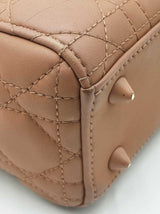 Christian Dior My Abc Dior In Matte Cannage-quilted Beige Leather Fw0926loxzdu