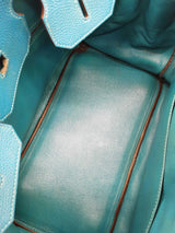 Hermes Birkin 35 Mykonos Blue Togo Gold Hardware Handbag Do1125crxzde