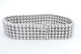 Approx. 7.5ctw Diamond Bracelet In 14k White Gold 76.3 Grams 8 Inch Eb0924worxsa