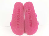 Balenciaga Pink Rubber Mallorca Slide Sandals Size 40 Sd0525lrzde