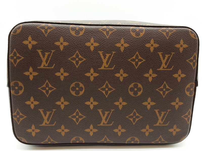 Louis Vuitton Neonoe Brown Monogram Red Leather Bucket Bag Do0525sxzde