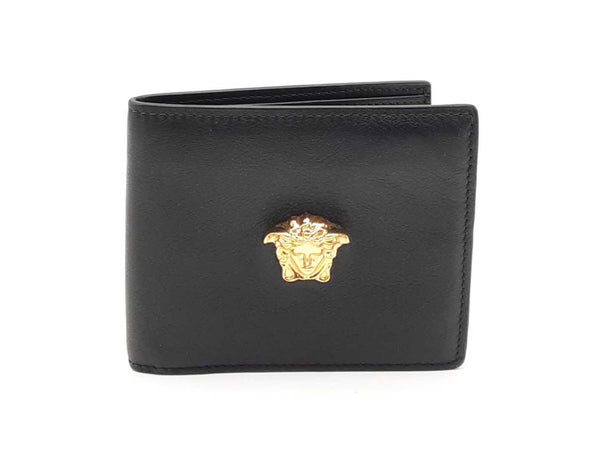 Versace La Medusa Bifold Black Leather Wallet Fw0125exsa