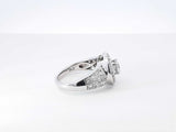 1.93 Cttw Diamond & 14k White Gold Double Halo Ring 6.9 Grams Size 7 Fw0626ezxdu