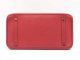 Hermès Birkin 35 Handbag In Rubis Red Clemence Leather 2009 Fw1026crxzdu