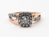 Approx 0.33 Carats Center Diamond 14k Two-tone 3.5g Ring Size 5 Do0724wxzde