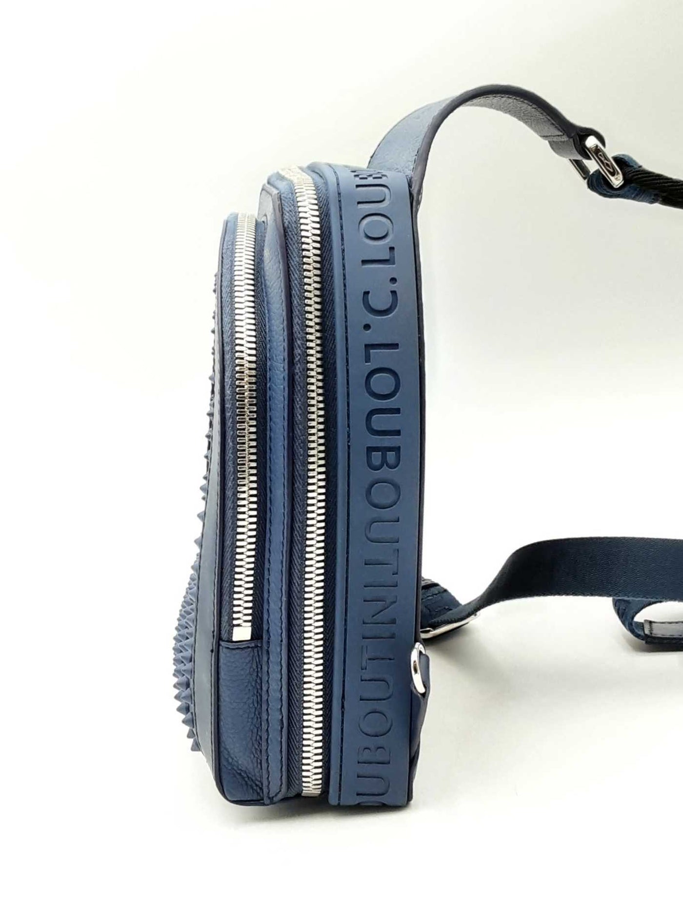 Christian Louboutin Loubifunk Blue Leather Backpack Aa0325sxzsa