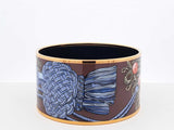 Hermès Brandebourgs 30mm Extra Wide Enamel Bangle Bracelet 8 Inch Fw0326lrzdu