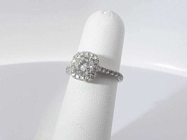 1.19 Ctw Diamond 18k White Gold 3.1 Grams Ring Size 20 Sd0425llzxsa