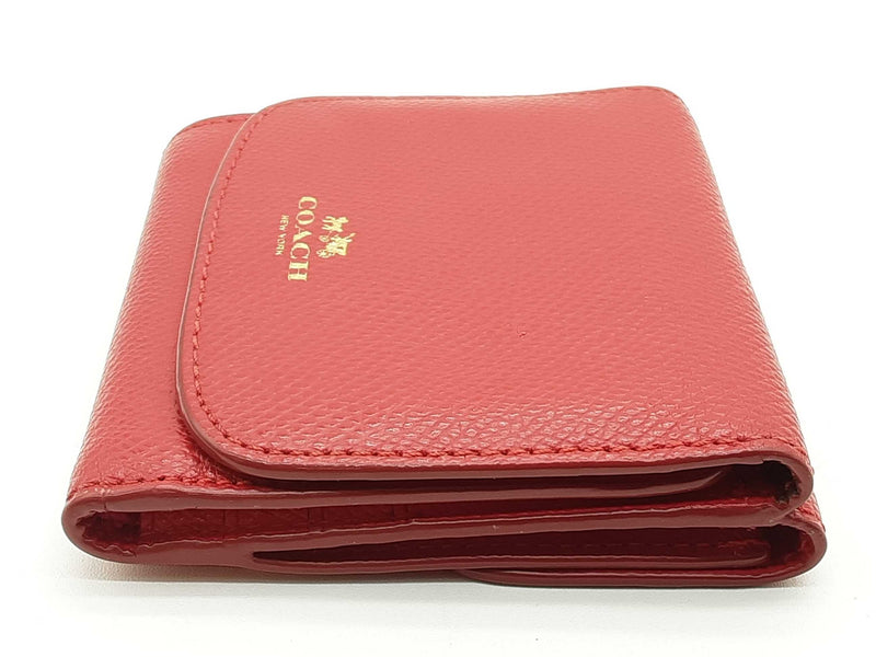 Coach Cherry Red Leather Trifold Wallet Do0825lrde