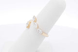 0.9cttw Lab Grown Marquis Diamond Ring 14k Yellow Gold 2.4g Size 6.25 Eb826rxzsa