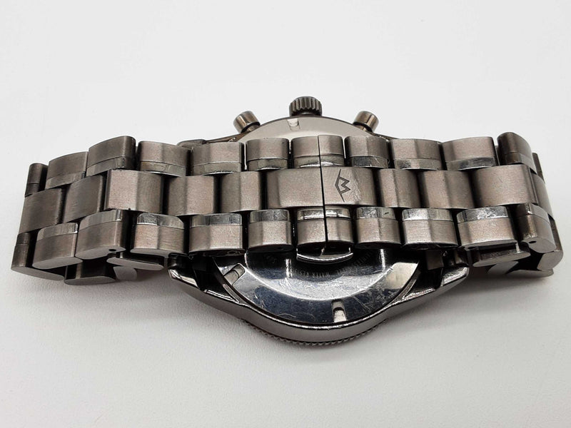 Movado 42 Hertiage Calendoplan S Chronograph Steel Quartz Watch Do0625oxzde