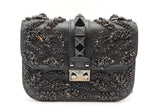 Valentino Garavani Rockstud Leather Bead Embroidered Shoulder Bag Eb0926rxzde