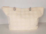 Tory Burch Ella Terry Chain Cream Cloth Cotton Tote Bag Sd0326lzxde
