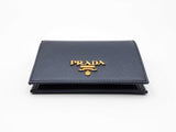 Prada Small Wallet In Navy Blue Saffiano Leather Fw0626wrzdu