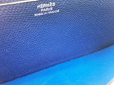 Hermes Bearn Gusset Bleu Electrique Blue Epsom Wallet Do0926czxde