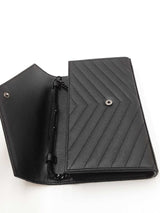 Saint Laurent Chevron Quilted Cassandre Envelope Wallet With Chain Eb0826ixzdu