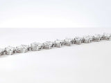 11.53 Cttw Mixed-cut Diamond & 95% Platinum Tennis Bracelet 19.7 Grams 7.5 Inch Fw0626ixzxdu