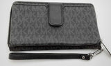 Michael Kors Monogram Jet Set Black Wristlet Wallet Eblxdu 144030007392