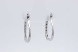 0.16cttw Diamond 14k White Gold Hoop Earrings 2.6 Grams Eb0626lexsa