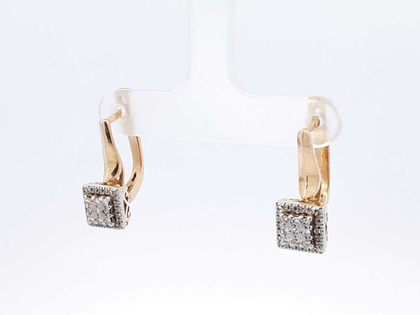 0.18 Cttw Diamond & 14k Yellow Gold Leverback Earrings 4.6 Grams Fw0925ocrdu