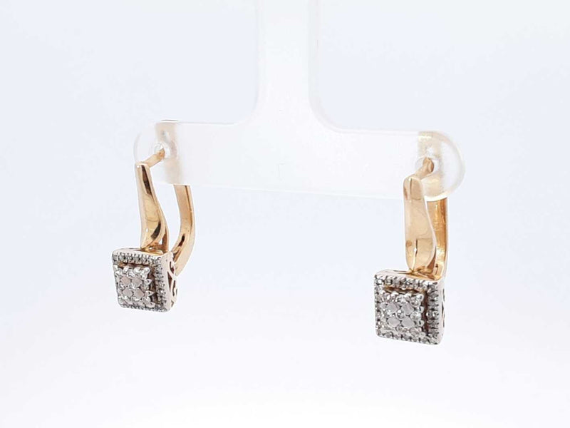 0.18 Cttw Diamond & 14k Yellow Gold Leverback Earrings 4.6 Grams Fw0925ocrdu